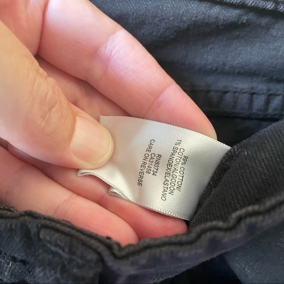 BCBGMaxazria Black Distressed Skinny Jeans Ankle Fray Knee Rips - Picture 12 of 13